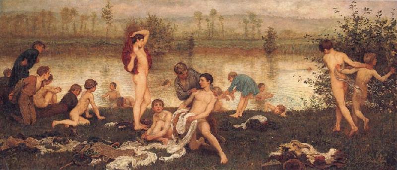 Frederick Walker,ARA,RWS The Bathers oil painting picture